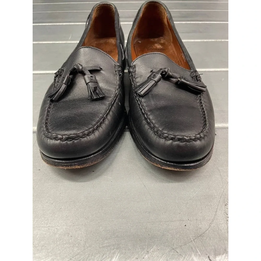 Allen Edmonds Naples‎ Loafers Mens 11D Blacker Leather Tassel Slip On